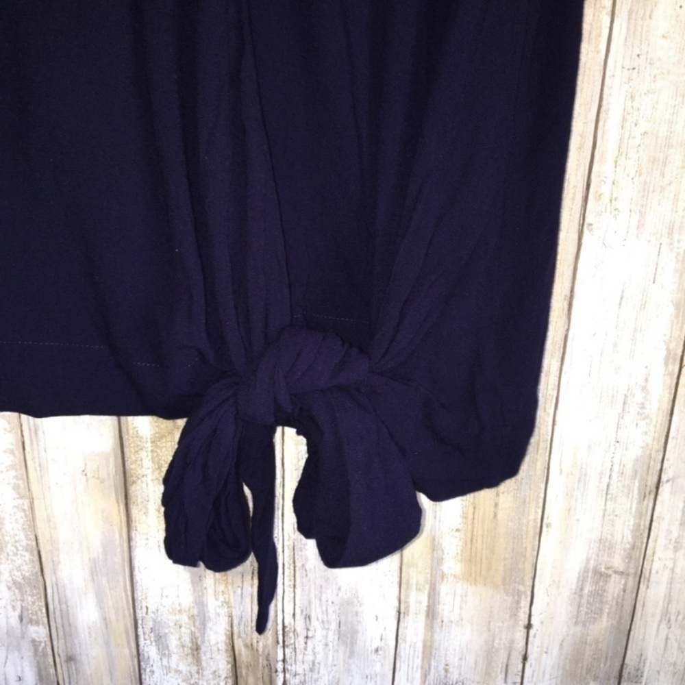 Entro Navy Wrap Blouse - Picture 2 of 6